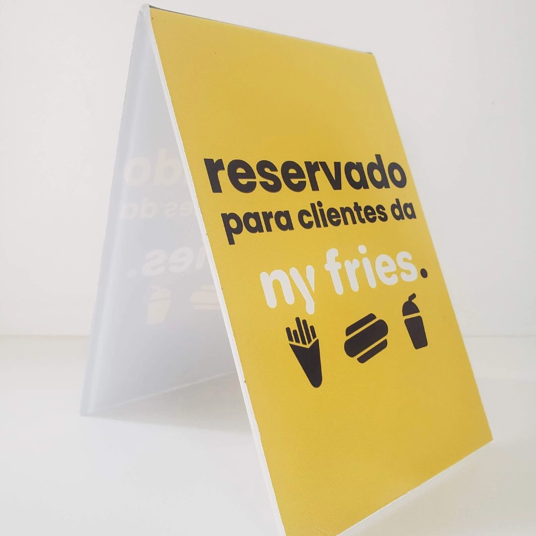 Placas de pvc para sinalização